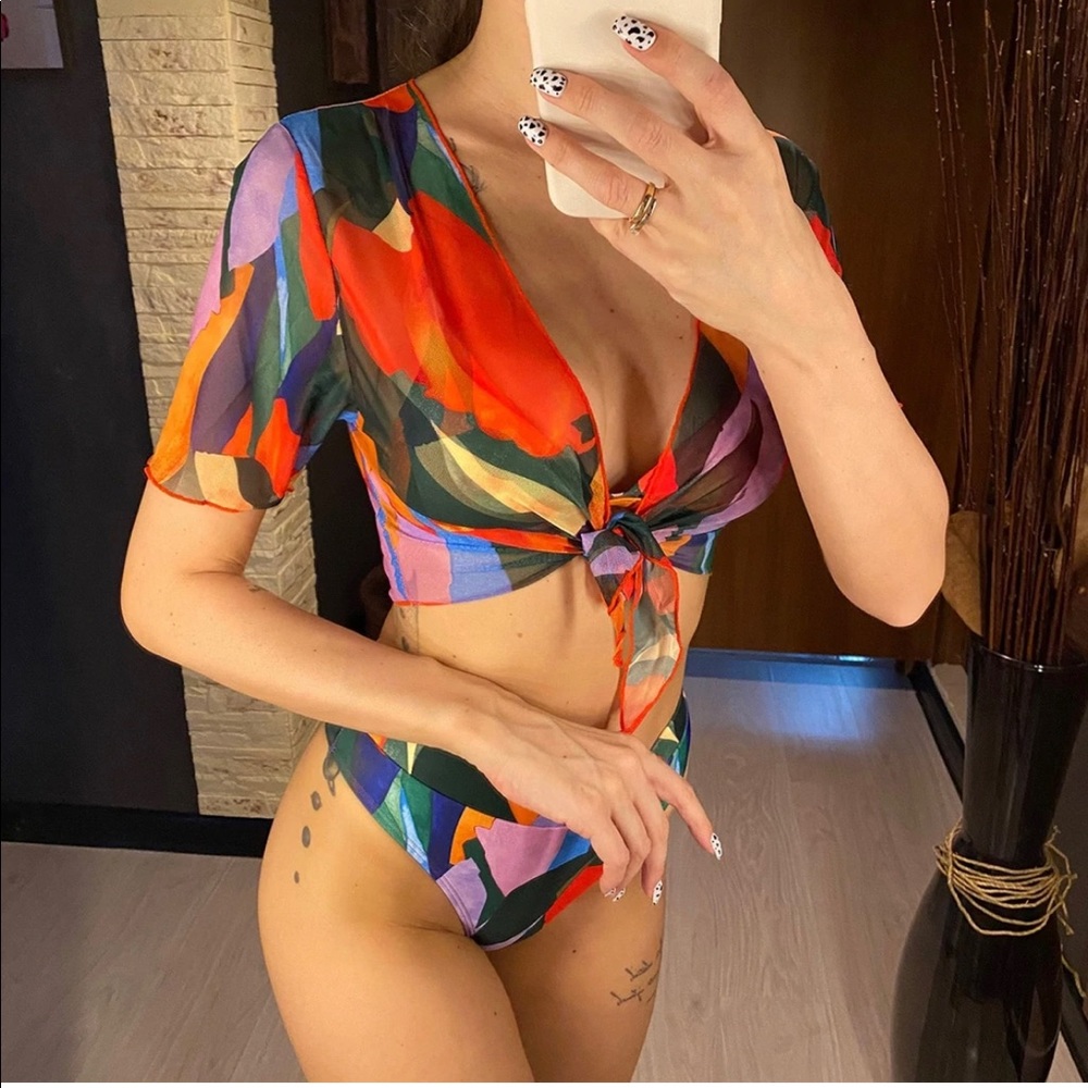 BRAND NEW never worn bikini with cover up